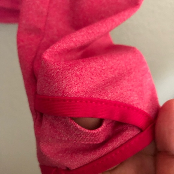 Danskin Dri More pink fuchsia long sleeve thumb holes sport zip pullover Large? - Picture 3 of 7